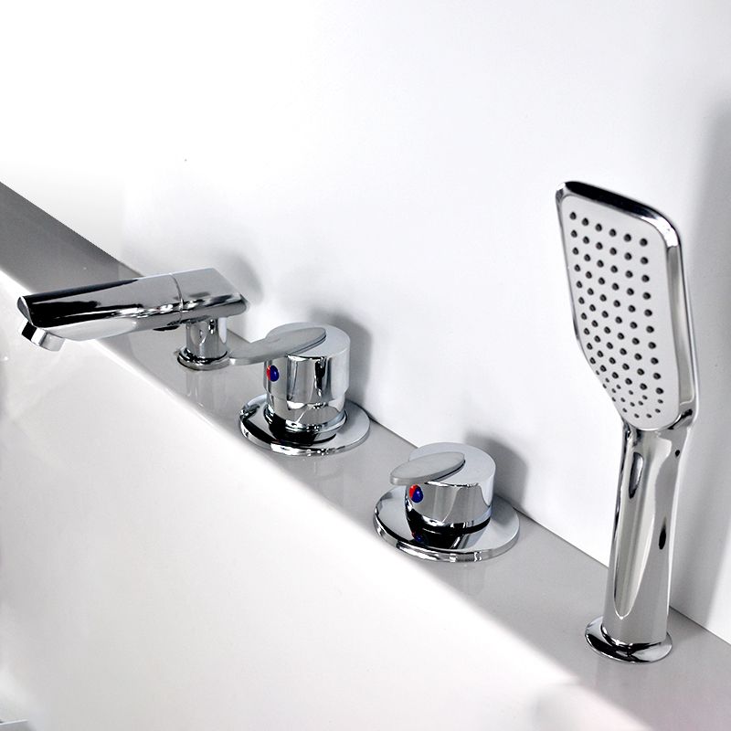 BowLift | Wall-mounted Copper Roman Bathtub Faucet Low Arc Roman Bathtub Filler Trim