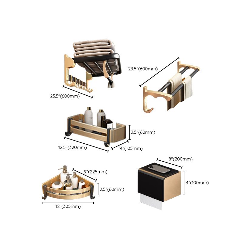 BowLift | 7-piece traditional bathroom accessory set aluminum bathroom accessory set