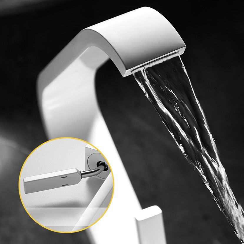 BowLift | Unique Sink Faucet Bathroom Brass Solid Color Waterfall Spout Faucet