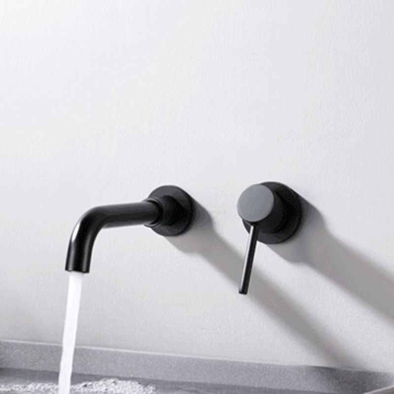BowLift | Round Single Handle Bathroom Faucet 2-Hole Wall Mounted Bathroom Faucet with Swivel Head