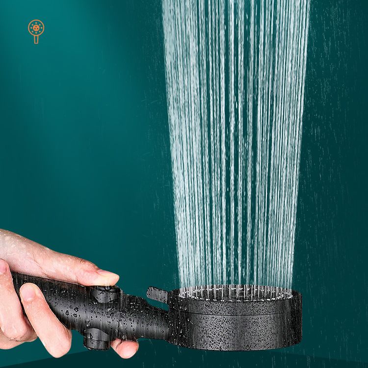 BowLift | Round Handheld Showerhead Modern Plastic Head with Self-Cleaning