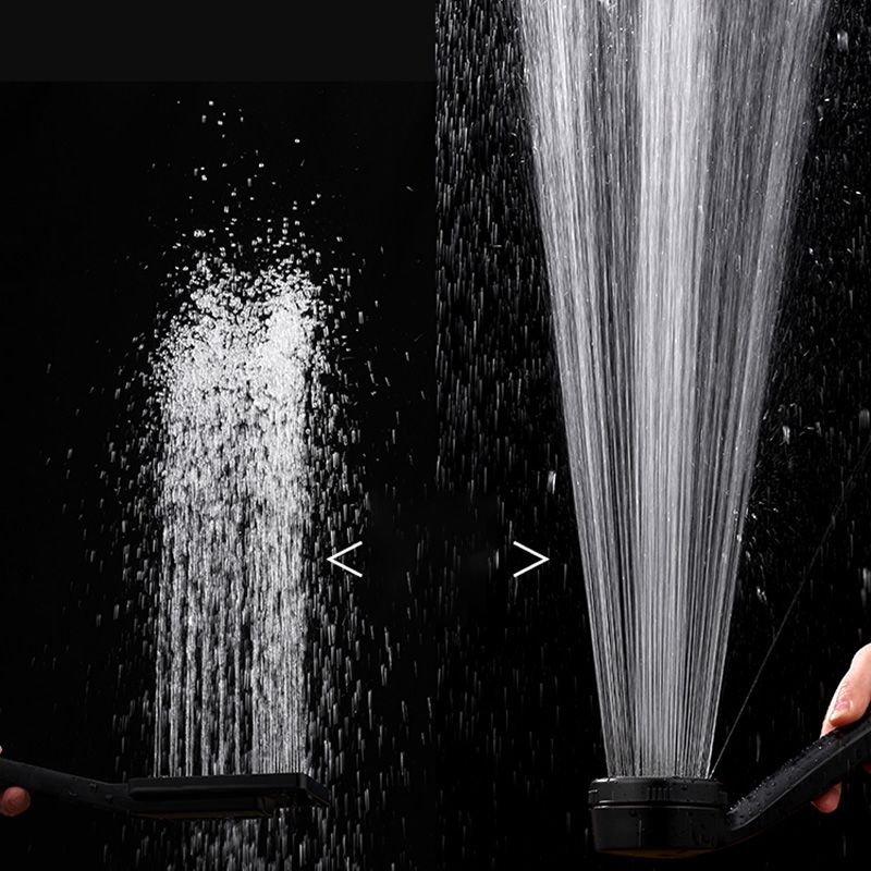 BowLift | Contemporary Showerhead Round Handheld Showerhead Combination in Black