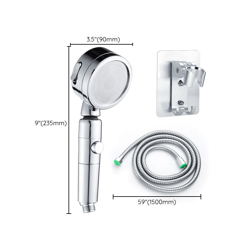 BowLift | Contemporary Handheld Showerhead Round 3 Settings Sprayhead in Silver