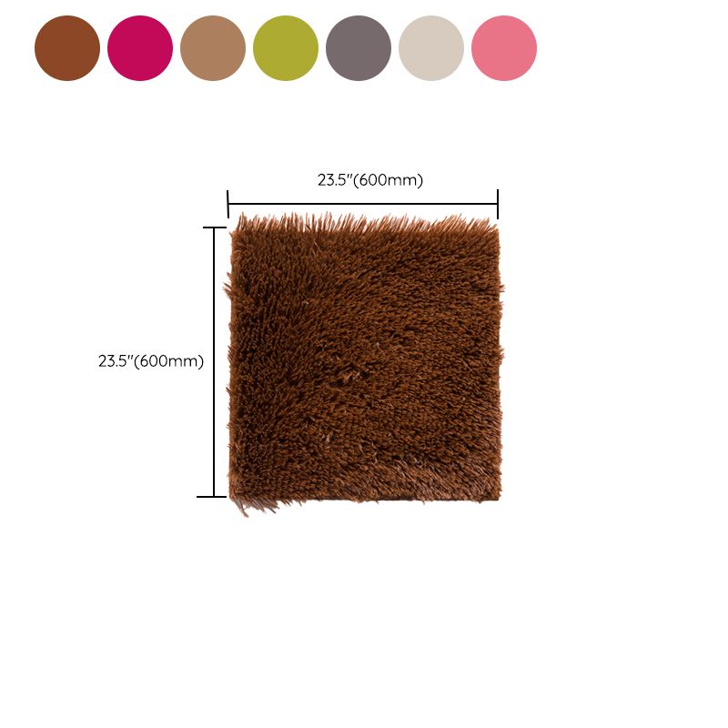 BowLift | Bedroom Carpet Tiles Solid Square Shag Stain Resistant Carpet Tiles