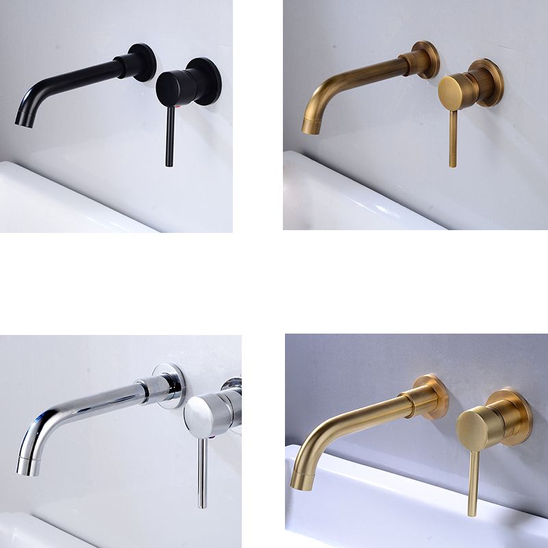 BowLift | Lever handles Wall-mounted bathroom faucet High-arch sink faucet