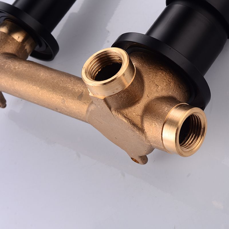 BowLift | Lever handles Wall-mounted bathroom faucet High-arch sink faucet