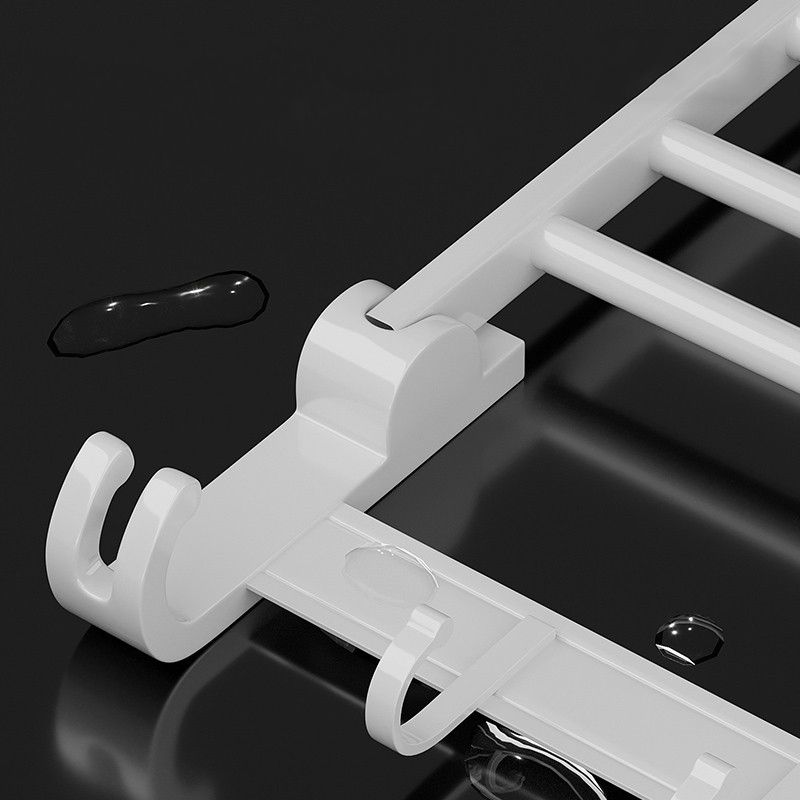 BowLift | White Bathroom Accessory Set Contemporary Aluminum Bathroom Accessory Kit with Towel Holder