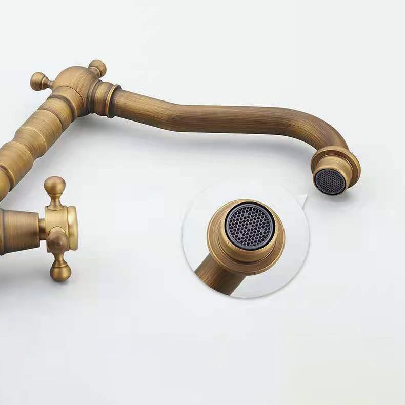 BowLift | Industrial Widespread Bathtub Faucet with Cross Handles Sink Faucet