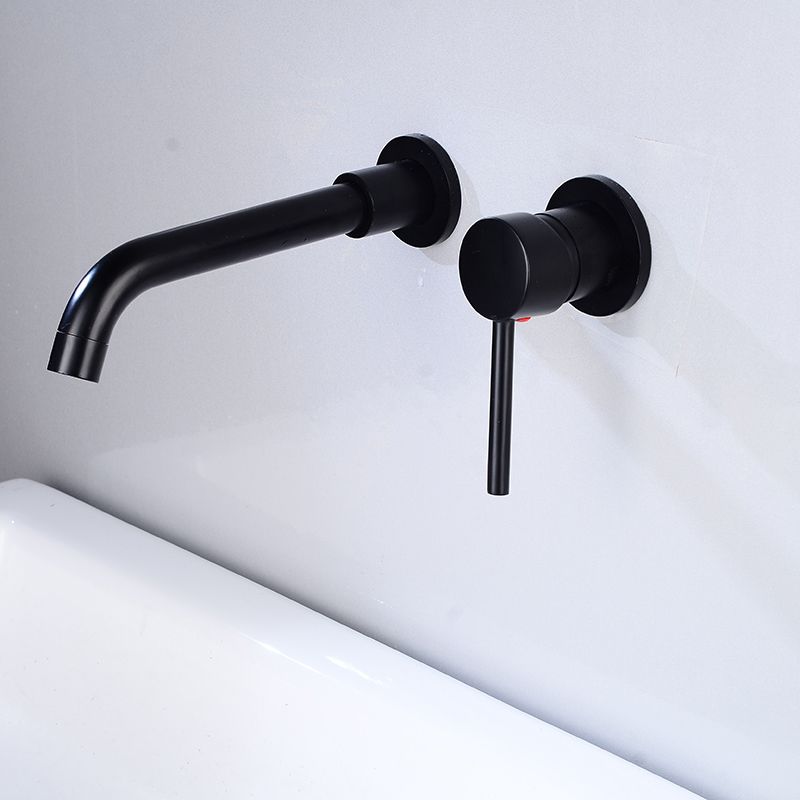 BowLift | Lever handles Wall-mounted bathroom faucet High-arch sink faucet