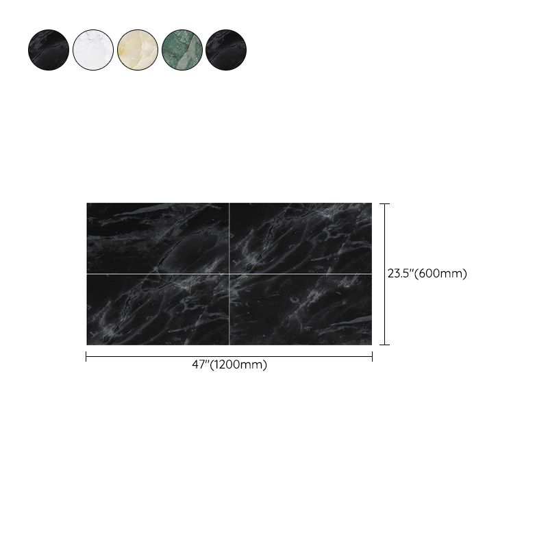BowLift | Peel and Stick Vinyl Floor Dark Gloss Vinyl Floor with Square Edge