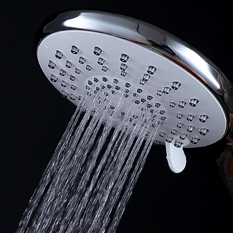 BowLift | Basic Shower Head Round Plastic Handheld Shower Head in Silver
