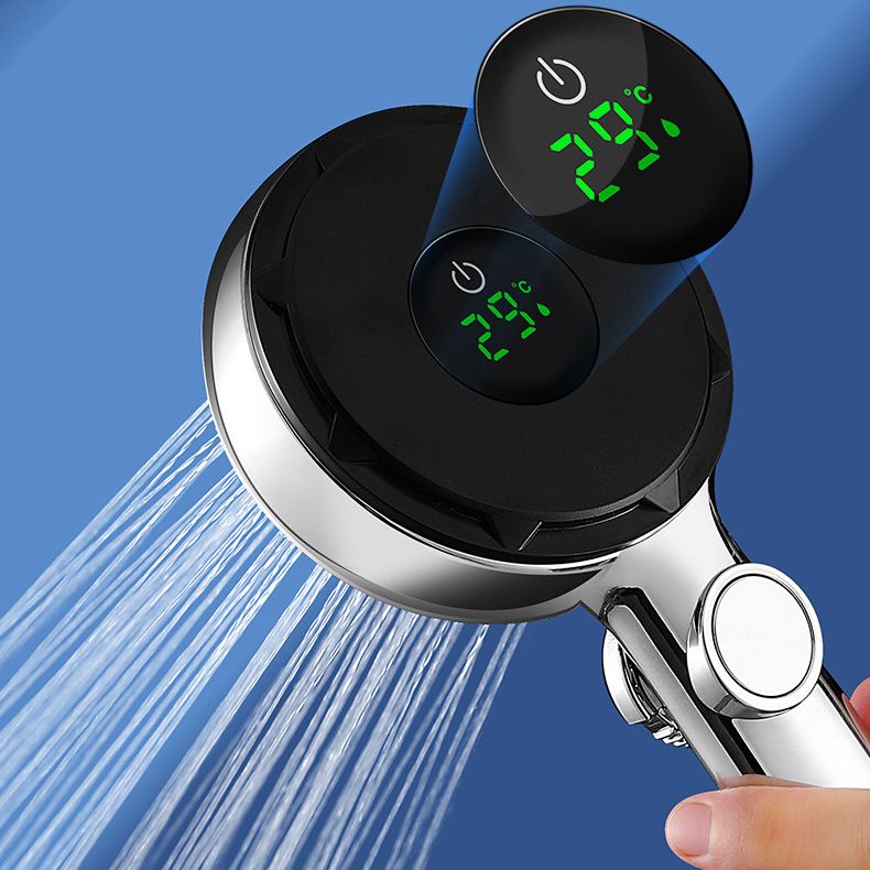 BowLift | Contemporary Handheld Shower Head Round Filter Ball Spray Head With Digital Display