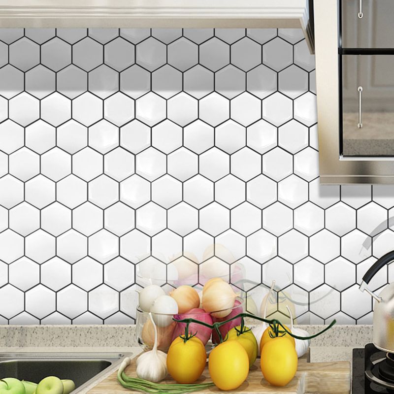 BowLift | Peel-and-Stick Tiles Hexagonal Waterproof PVC Peel & Stick Mosaic Tile for Shower