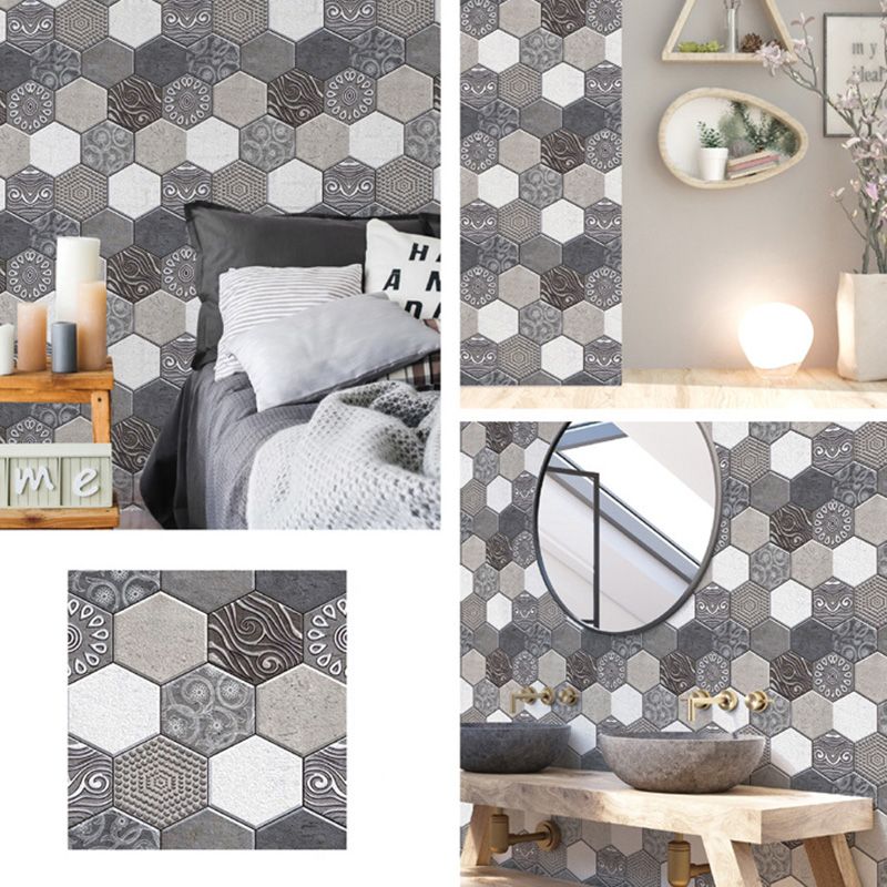 BowLift | Tile-Peel & Stick Hexagon Waterproof Plastic Tile-Peel & Stick for Shower 2-Pack