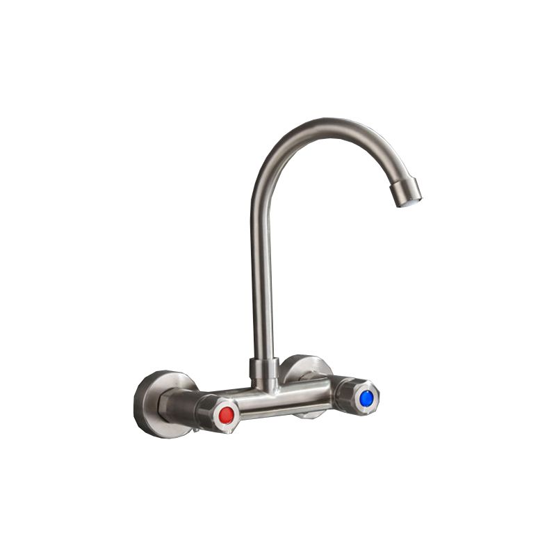 BowLift | Round 2-Handle Bathroom Faucet Single Hole Wall Mounted Bathroom Faucet