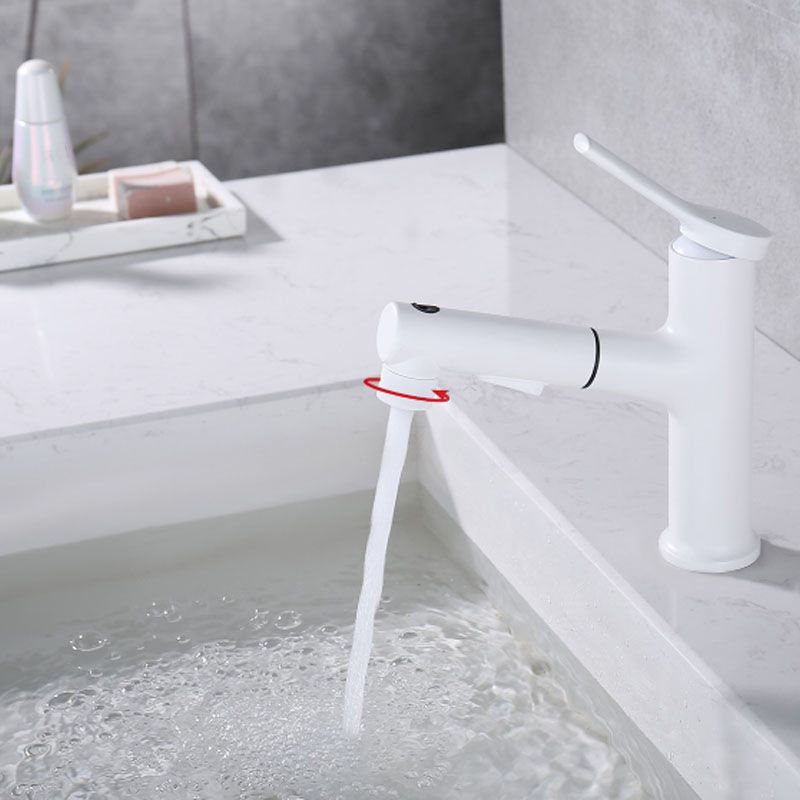 BowLift | Contemporary Single Handle Faucet Retractable Sink Faucet with Lever Handle