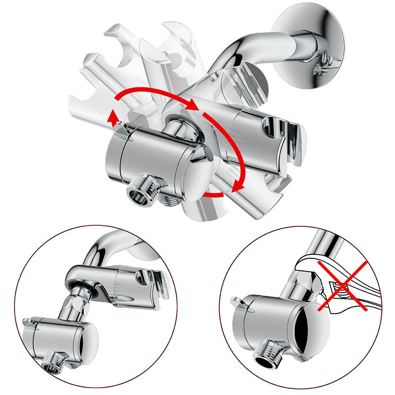 BowLift | Contemporary Shower Combo Dual Shower Head Chrome Ceiling Mounted Round Shower Head