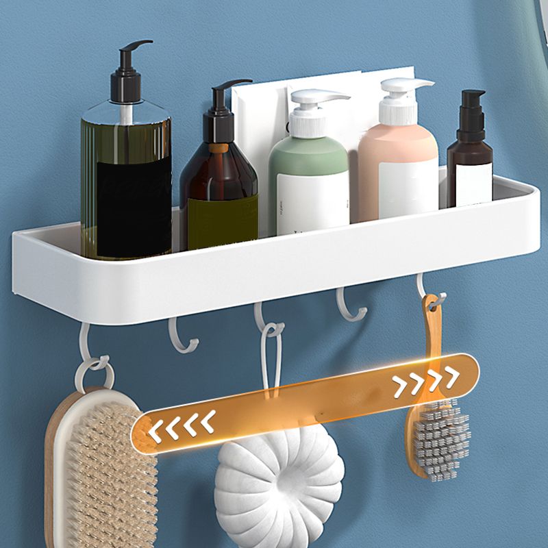 BowLift | White 2-piece Bathroom Hardware Modern Bathroom Accessories Set, Bathroom Shelf