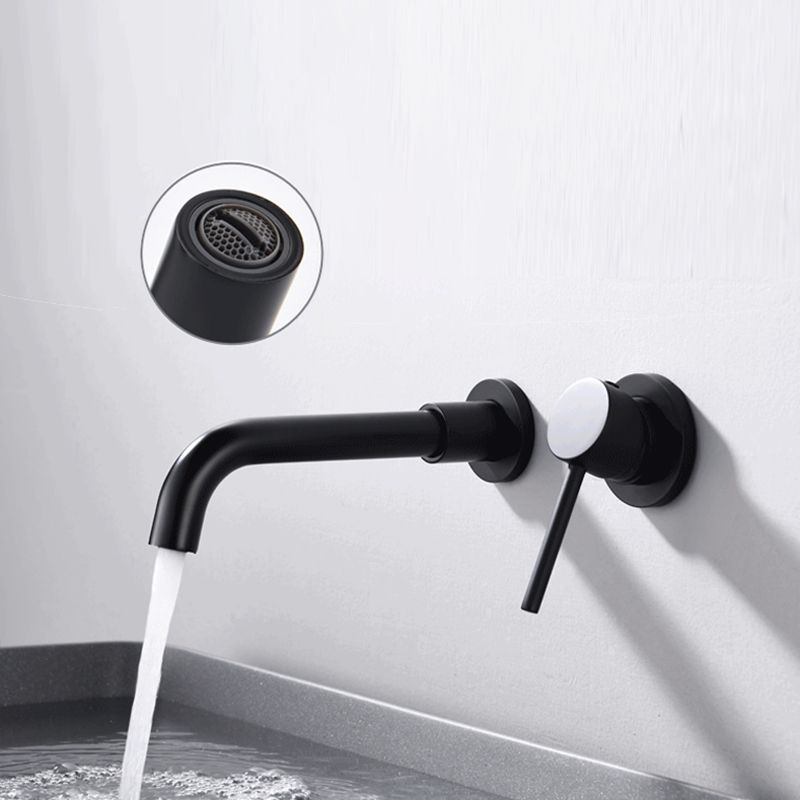 BowLift | Round Single Handle Bathroom Faucet 2-Hole Wall Mounted Bathroom Faucet with Swivel Head