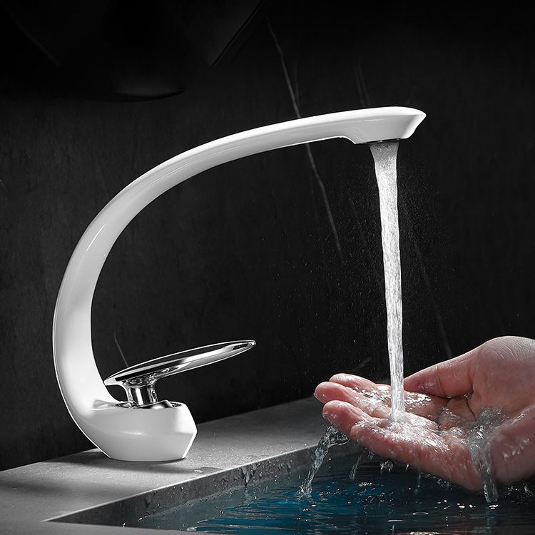 BowLift | Unique Bathroom Waterfall Spout Brass Basin Faucet