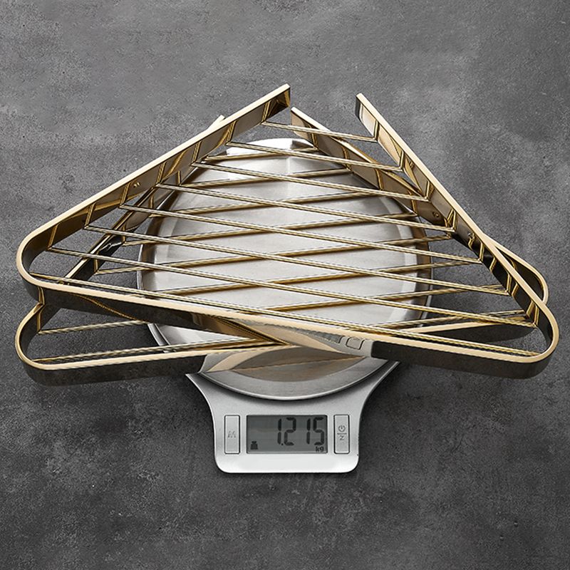 BowLift | 2-piece modern bathroom accessory set, polished chrome/gold, bathroom shelf