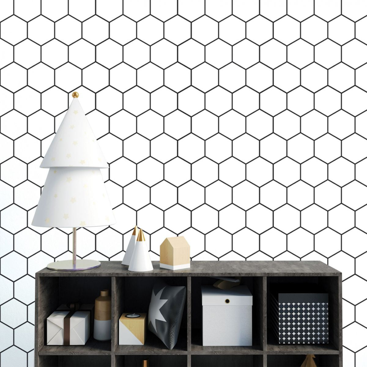 BowLift | Peel and Stick Hexagonal Tiles Waterproof Peel & Stick Tile for Shower 2-Pack