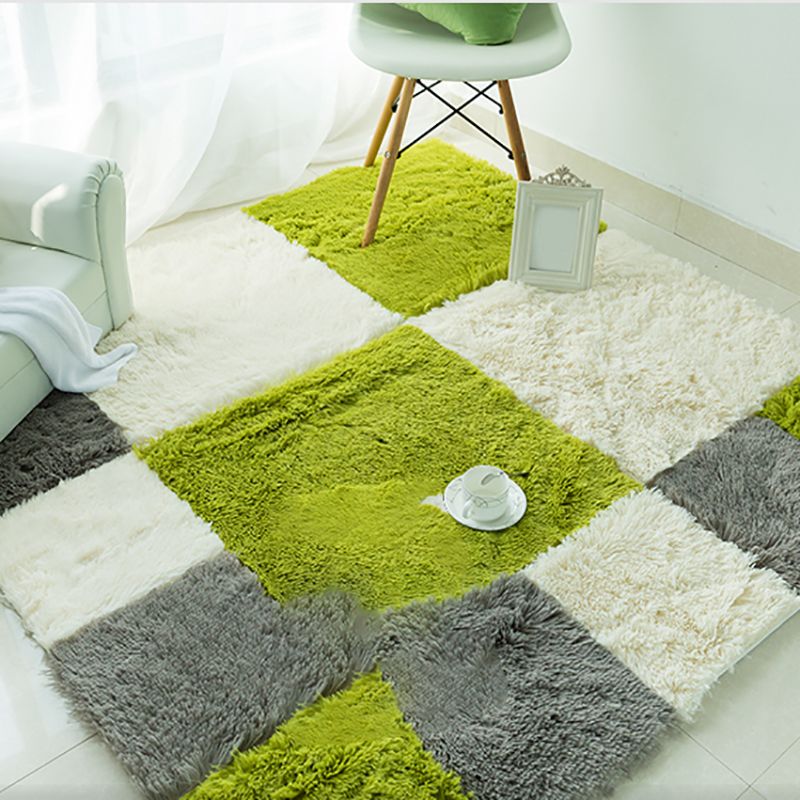 BowLift | Bedroom Carpet Tiles Solid Square Shag Stain Resistant Carpet Tiles
