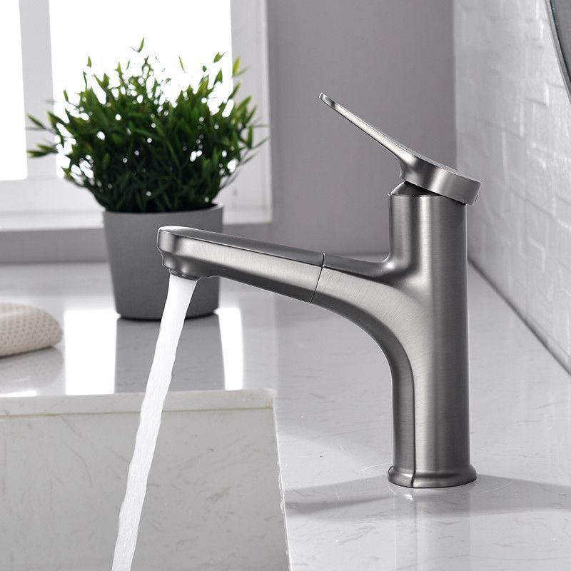 BowLift | Round Modern Basin Mixer Faucet Pull-Out Single Hole Basin Tap