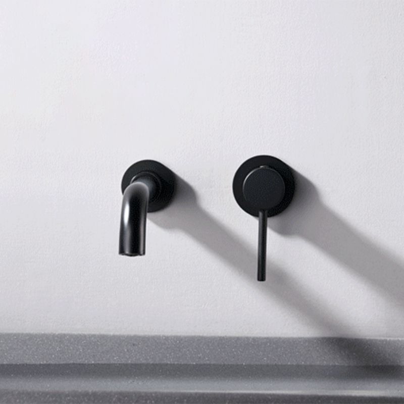 BowLift | Round Single Handle Bathroom Faucet 2-Hole Wall Mounted Bathroom Faucet with Swivel Head