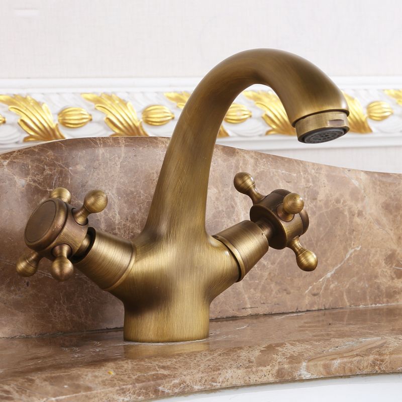 BowLift | Button Handle Widespread Bathroom Faucet Industrial Sink Faucet