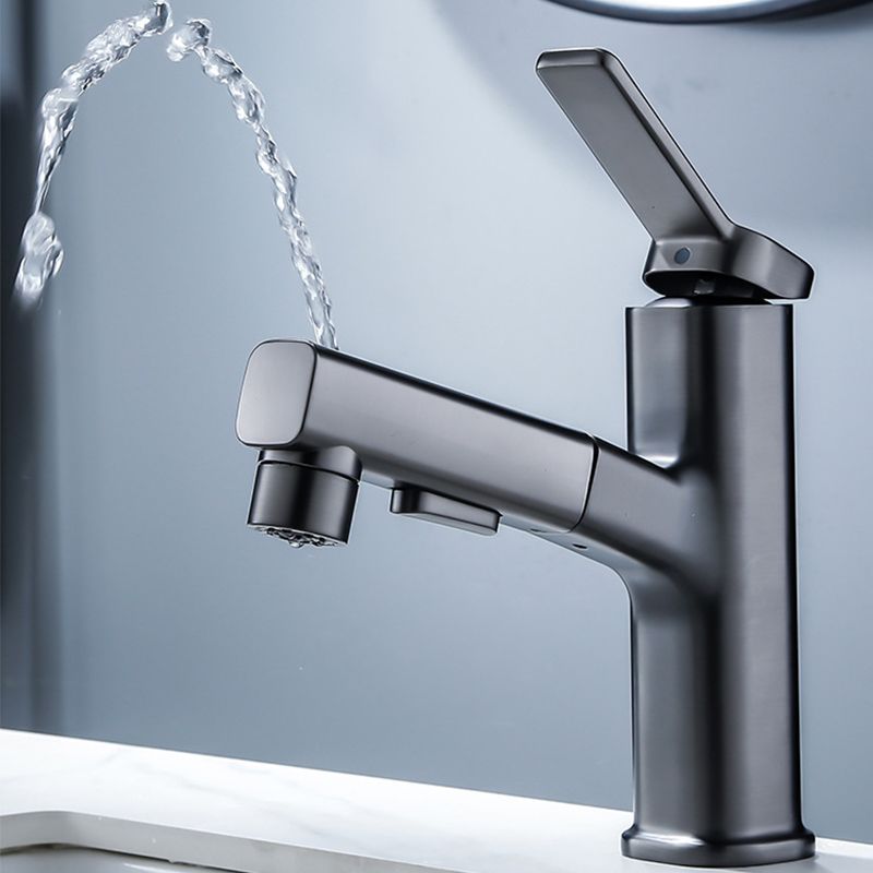 BowLift | Vessel Sink Faucet Modern Pull-Out Bathroom Faucet with One Lever Handle