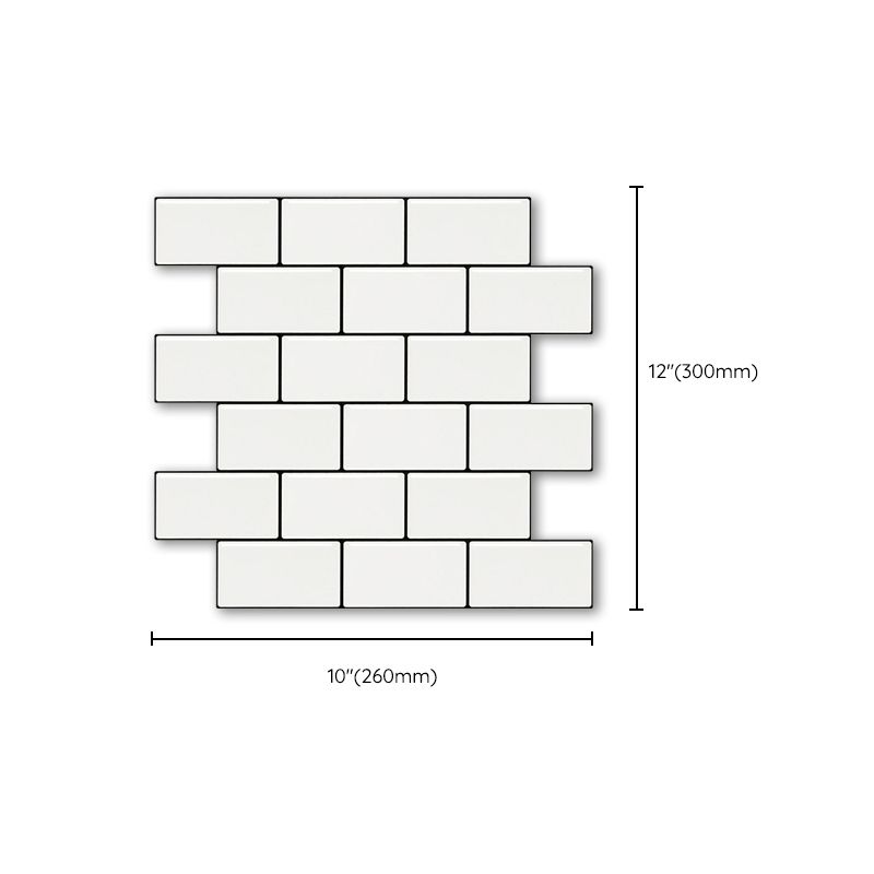 BowLift | White Subway Tile Waterproof PVC Peel & Stick Tile for Backsplash Wall