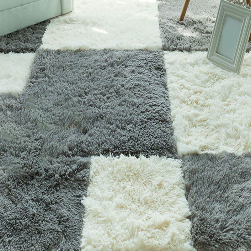 BowLift | Bedroom Carpet Tiles Solid Square Shag Stain Resistant Carpet Tiles