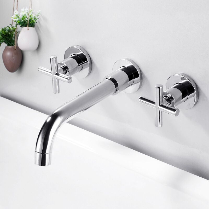 BowLift | 3 holes faucet 2 cross handle wall-mounted faucet for the bathroom