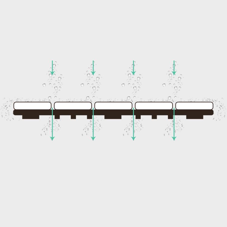 BowLift | Composite deck tile Solid Color Waterproof Patio Floor Tile