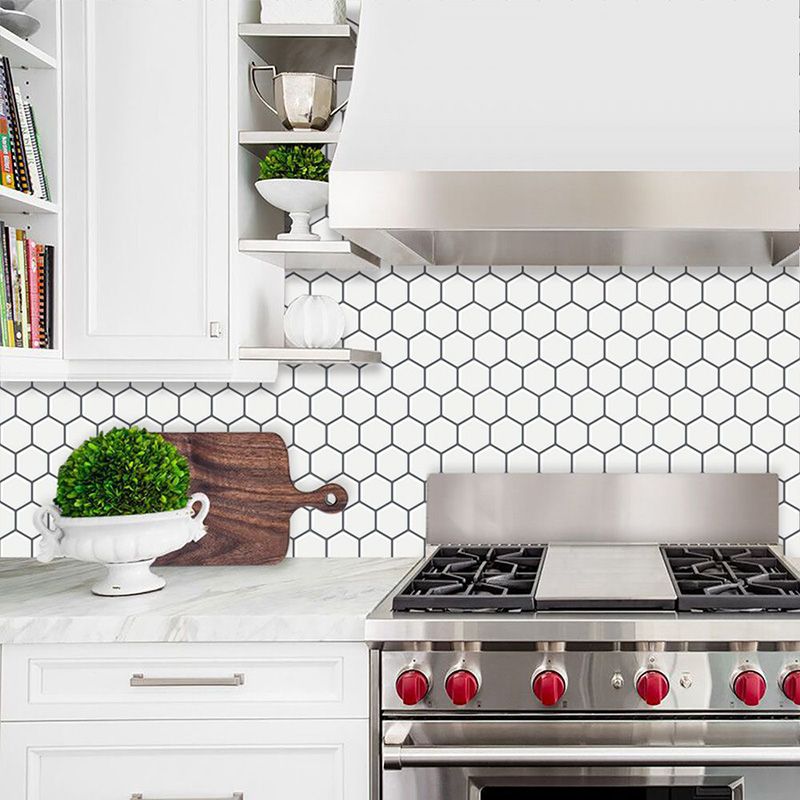 BowLift | Peel and Stick Wall Tile Waterproof Hexagonal PVC Peel and Stick Wall Tile