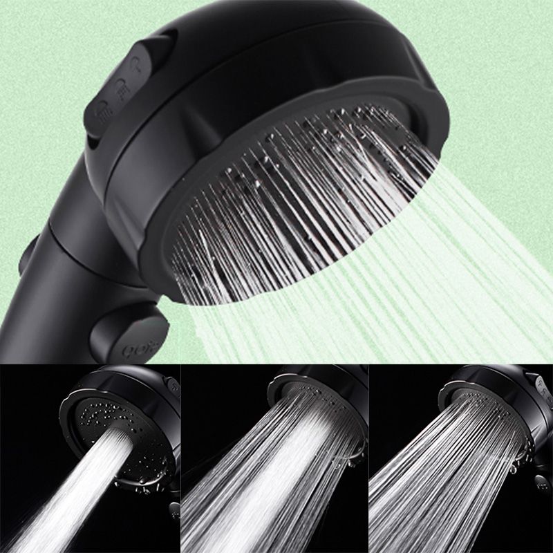 BowLift | Contemporary Showerhead Round Handheld Showerhead Combination in Black