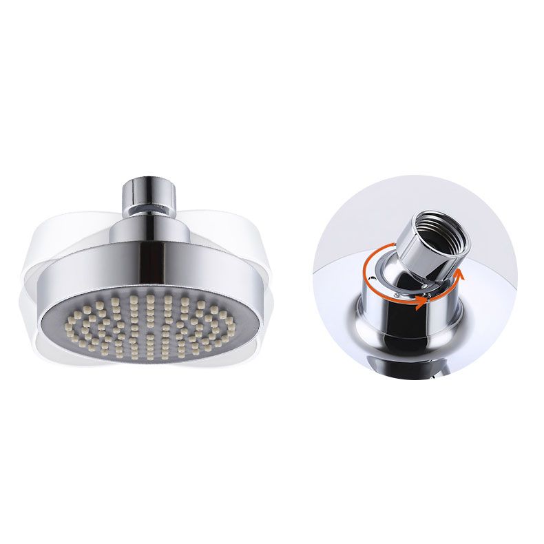BowLift | Round Small Upper Shower Head Wall Mount Adjustable Shower Head
