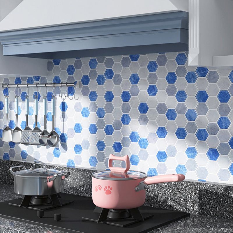 BowLift | Peel-and-Stick Tiles Hexagonal Waterproof PVC Peel & Stick Mosaic Tile for Shower