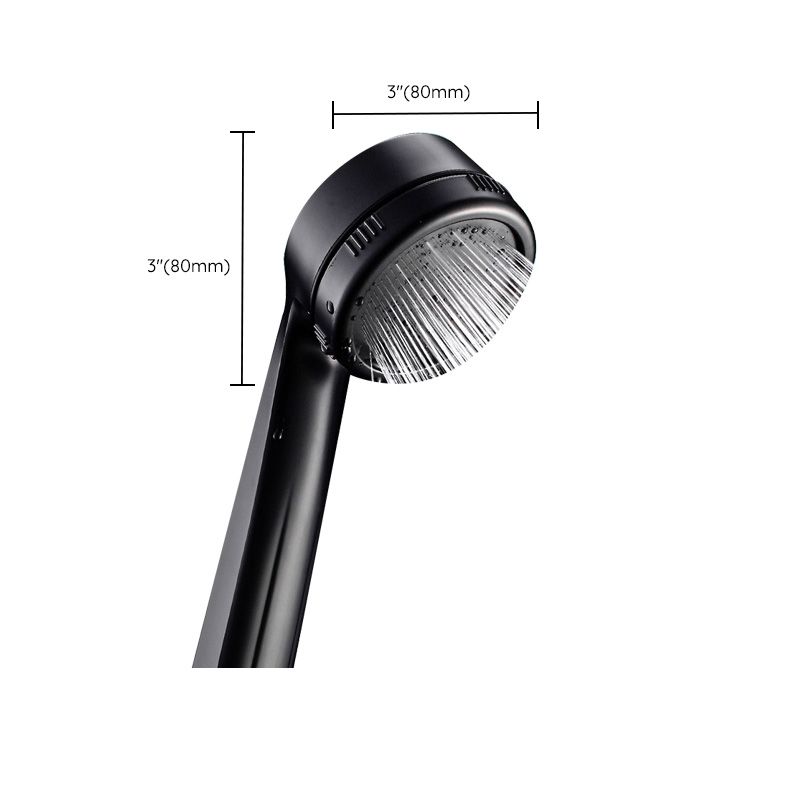BowLift | Contemporary Shower Head Round Handheld Shower Head Combination in Black