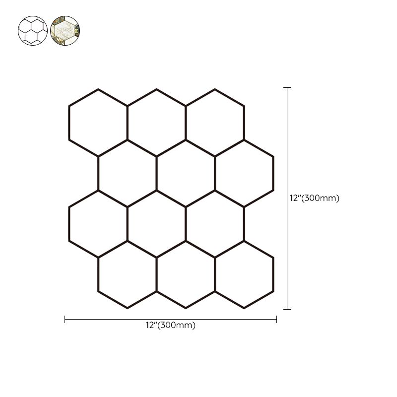 BowLift | Peel and Stick Hexagonal Tiles Waterproof Peel & Stick Tile for Shower 2-Pack