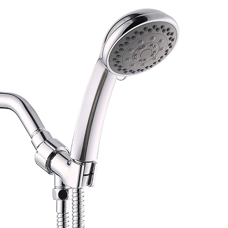 BowLift | Round Handheld Showerhead in Silver Leak-Resistant Wall-Mounted Showerhead