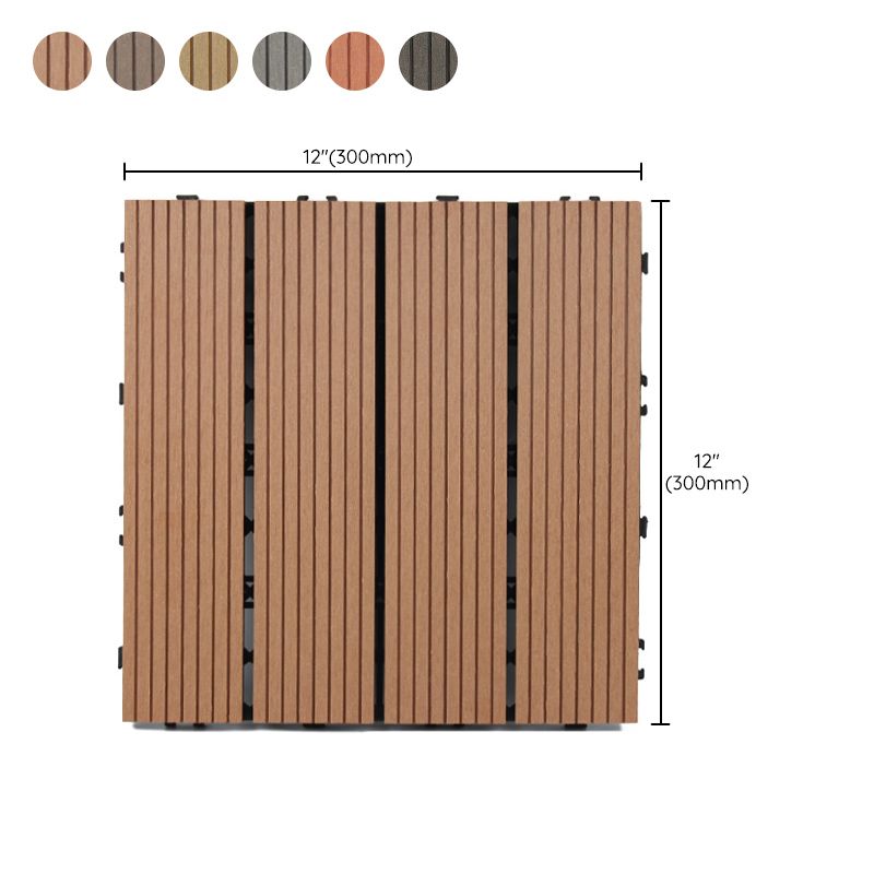 BowLift | Wooden Floor Tile Solid Color Click Lock Non-Slip Outdoor Terrace