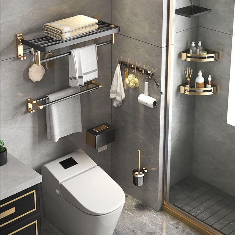 BowLift | Contemporary Metal 6-piece Bathroom Accessory Set with Bathroom Shelf