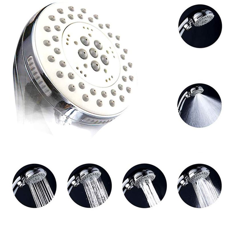 BowLift | Round Dual Showerhead Stainless Steel 5 Spray Patterns Wall Mounted Showerhead
