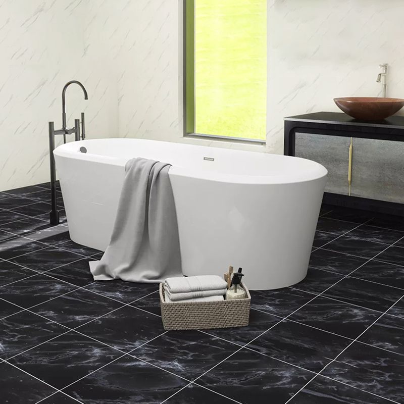 BowLift | Peel and Stick Vinyl Floor Dark Gloss Vinyl Floor with Square Edge