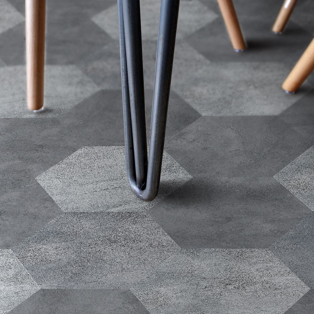 BowLift | Peel and Stick Vinyl Floor Dark Matte Vinyl Floors with Stone Look