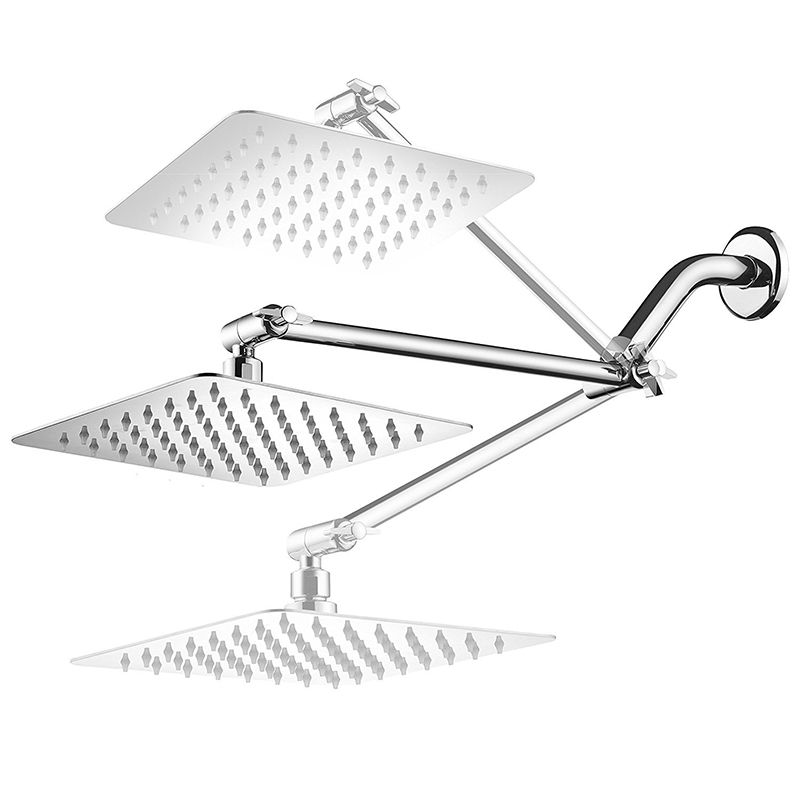 BowLift | Contemporary Shower Combo Fixed Shower Head Stainless Steel Wall Mounted Square Shower Head