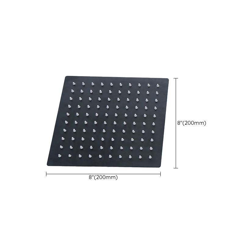 BowLift | Black Square Fest Shower Head Modern Style Wall Mounted Shower Head