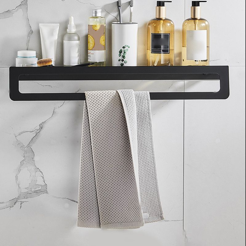 BowLift | 7-piece Bathroom Hardware Set Matte Black/Grey with Bath Shelf/Towel Holder/Bath Towel Hook